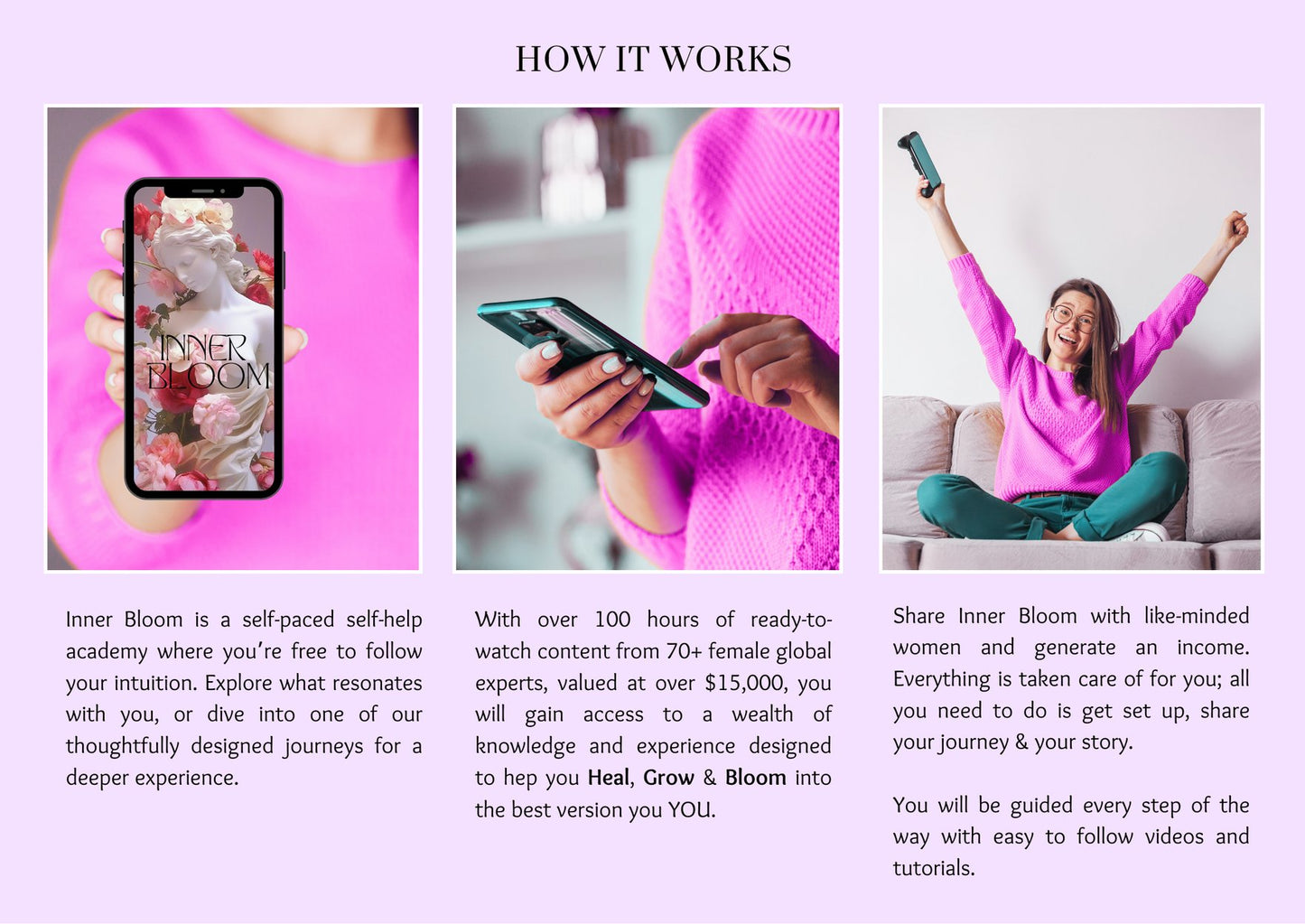 Inner Bloom Women’s Academy: Lifetime Wealth & Well-Being Access + MRR Resell Rights - One-Time Payment of Just $97!