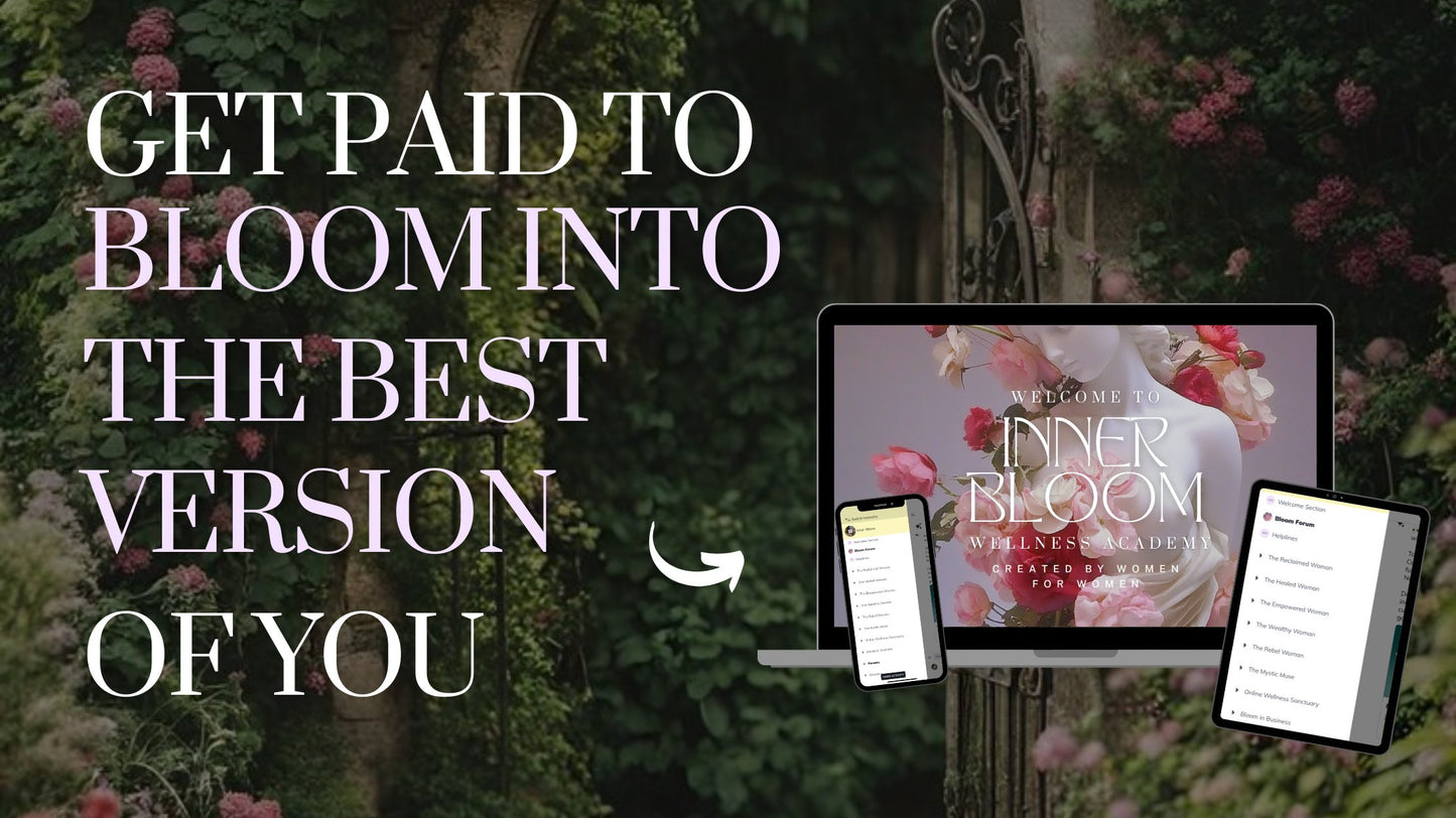 Inner Bloom Women’s Academy: Lifetime Wealth & Well-Being Access + MRR Resell Rights - One-Time Payment of Just $97!