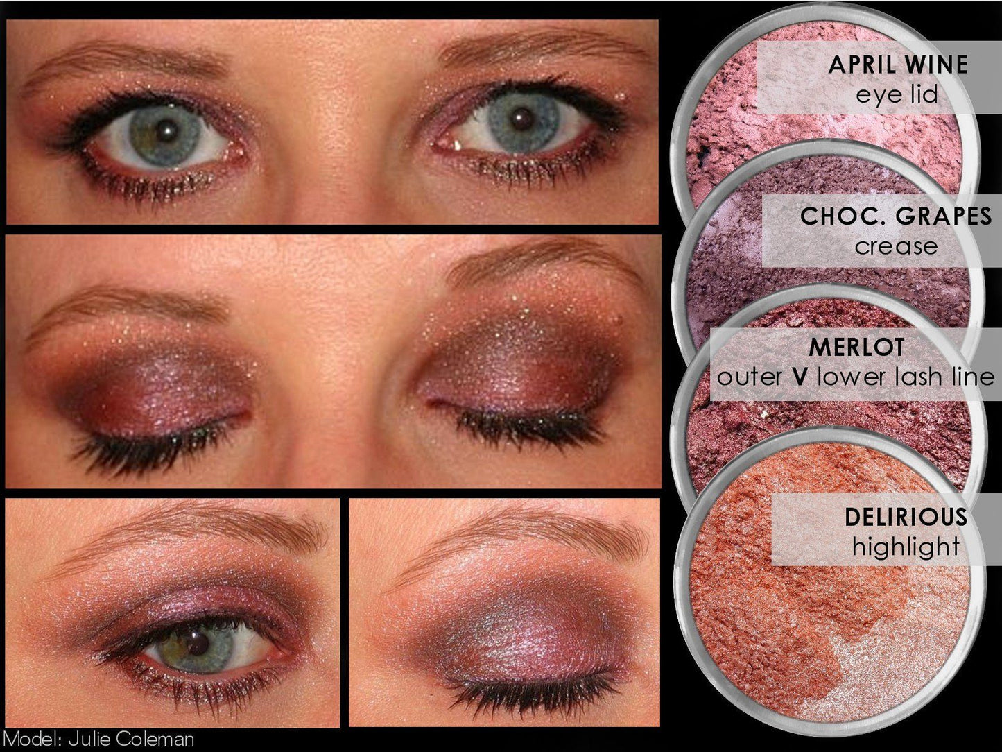 APRIL WINE Multi-Use Loose Mineral Powder Pigment Color Loose Mineral Multi-Use Colors M*A*D Minerals Makeup 