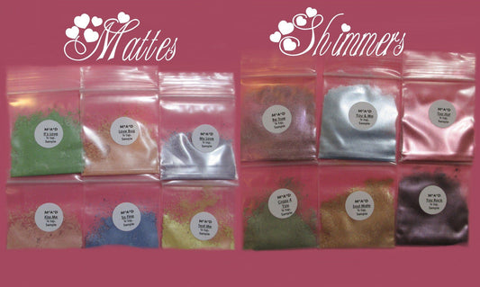 Limited Edition Valentine's Day Mineral Colors Baggy Sampler Sets Loose Mineral Multi-Use Colors M*A*D Minerals Makeup, LLC