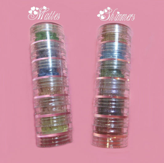 Limited Edition Valentine's Day Mineral Colors Stacker Sampler Jar Sets Loose Mineral Multi-Use Colors M*A*D Minerals Makeup, LLC