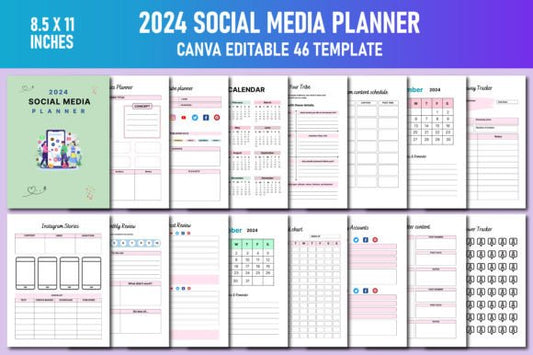 2024 Social Media Planner Canva