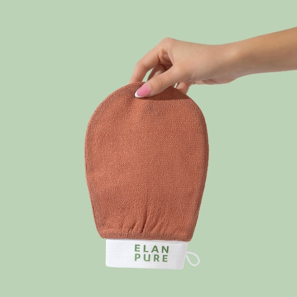 ELAN PURE Full Tanning Bundle Non-Toxic Self-Tanner + Application Mitt + Exfoliator Mitt