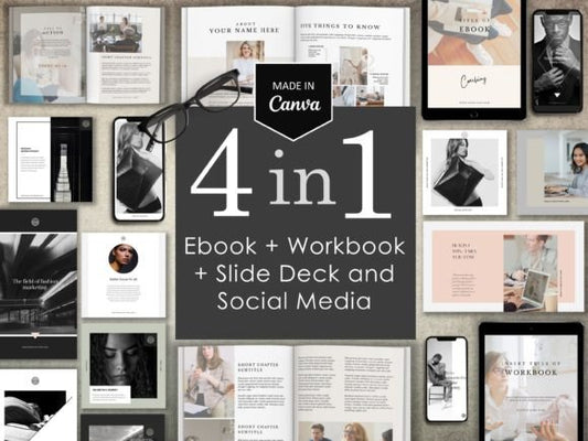 4 in 1 Coaching Template BUNDLE for Canva