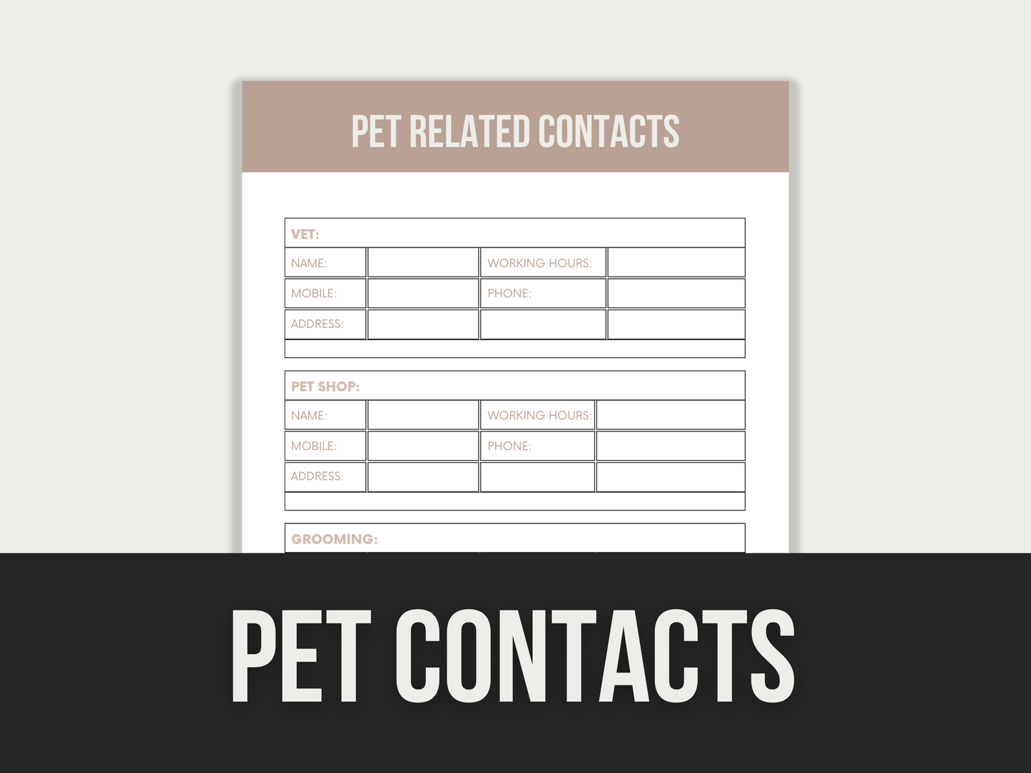 pet contacts