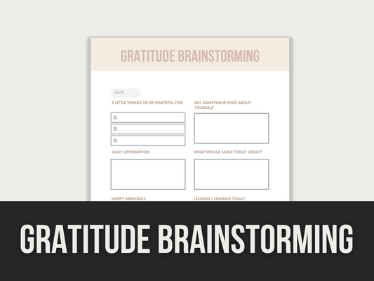 gratitude brainstorming