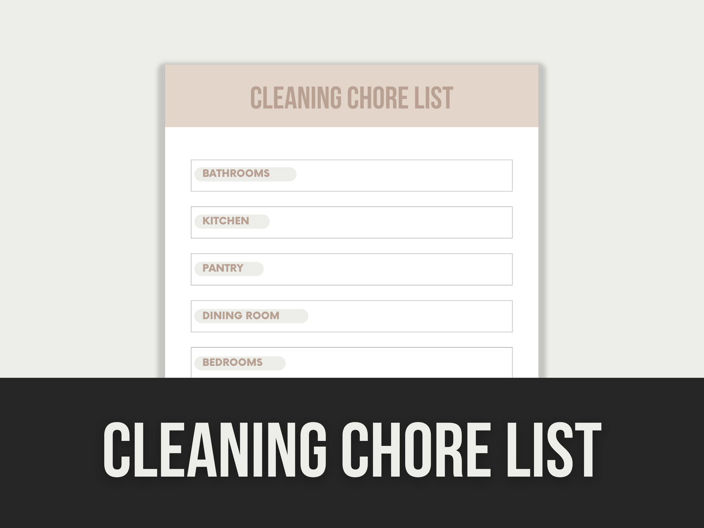 cleaning chore list