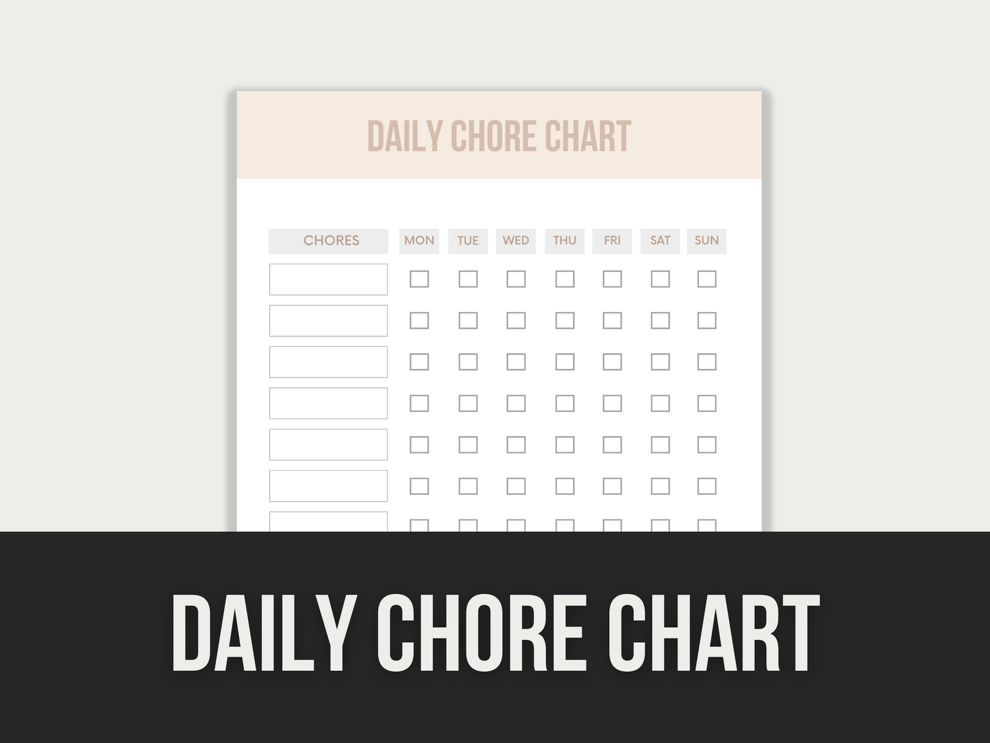 daily chore chart