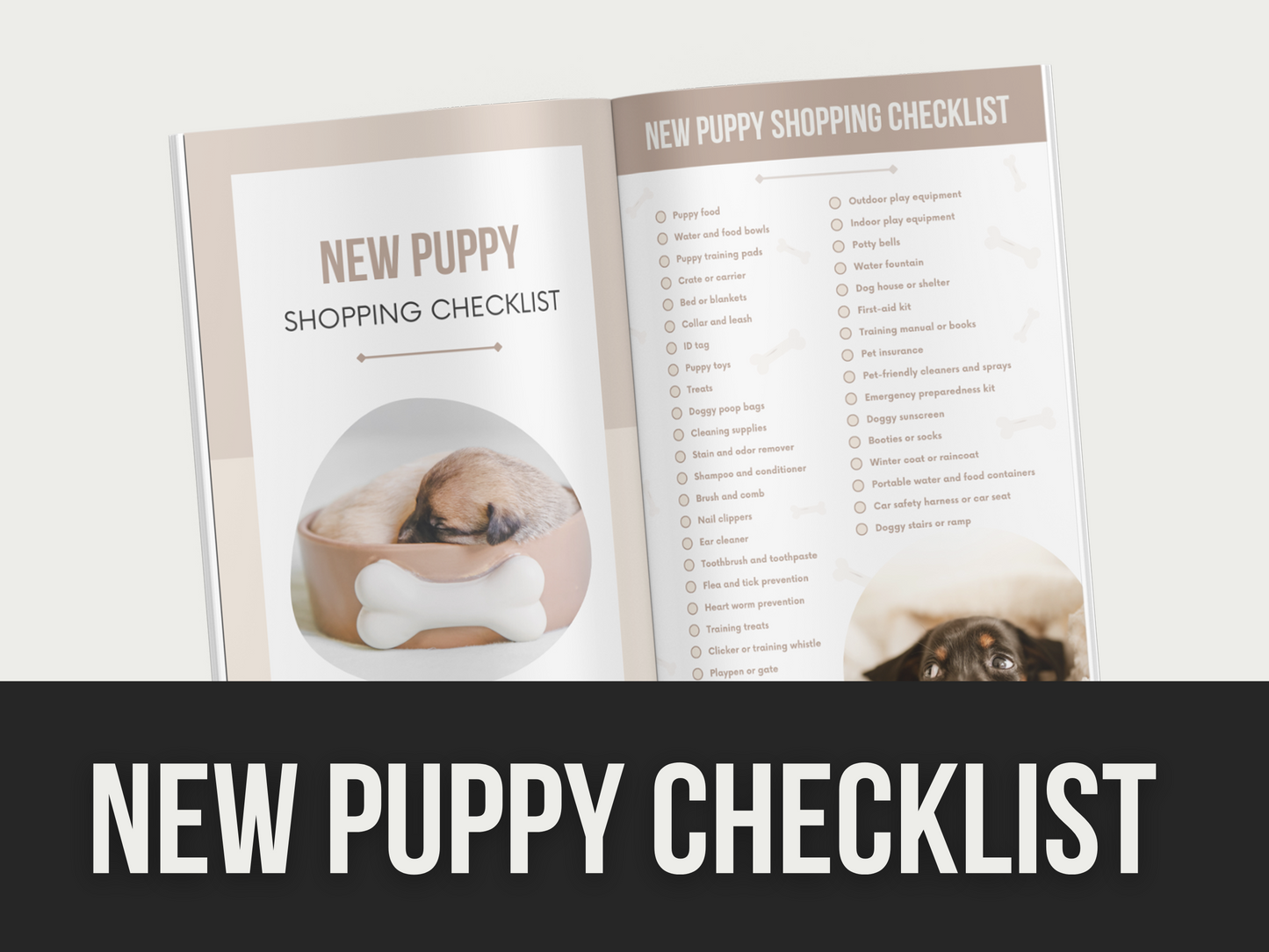 new puppy checklist