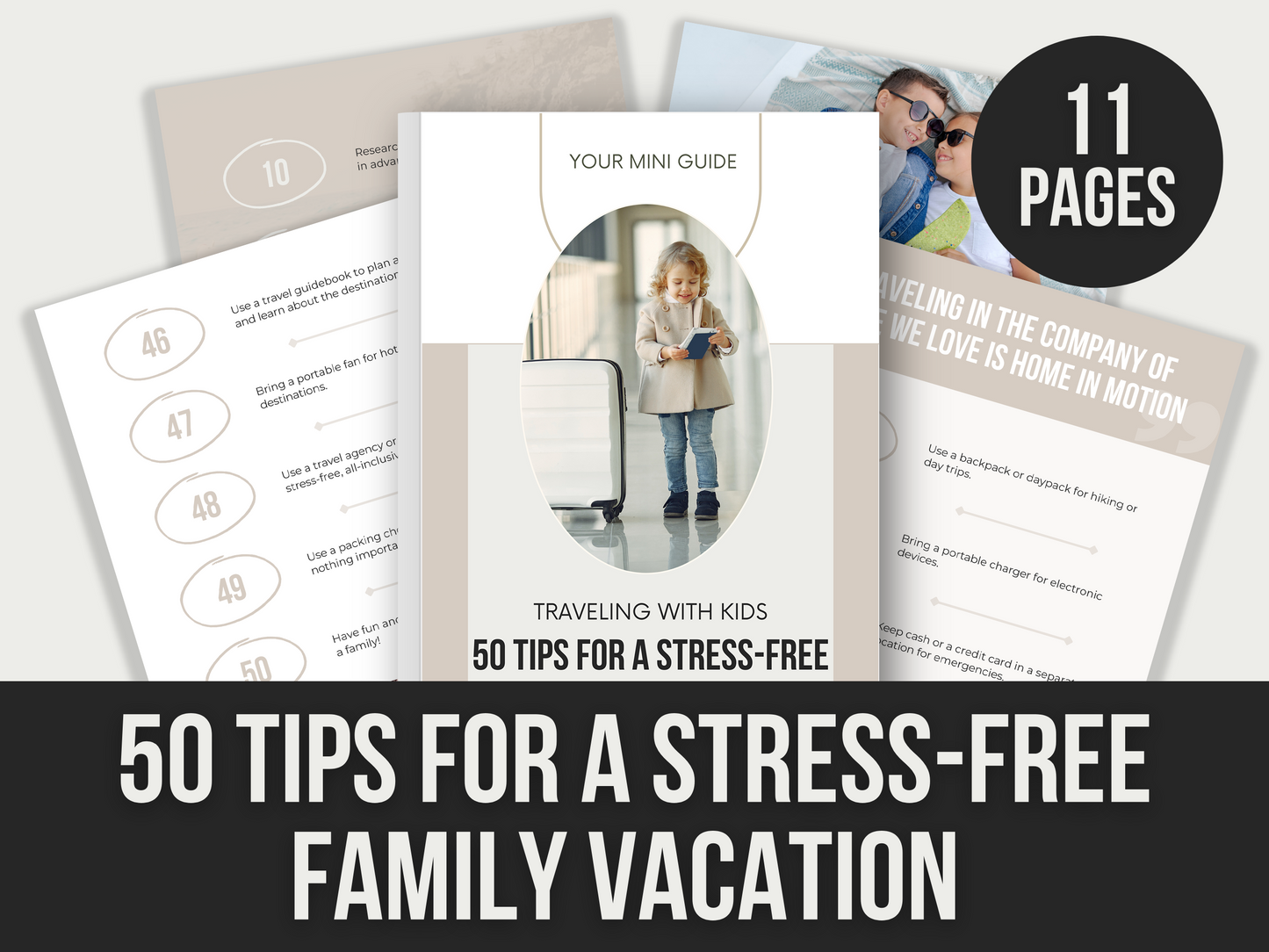 50 tips for a stress free family vacation