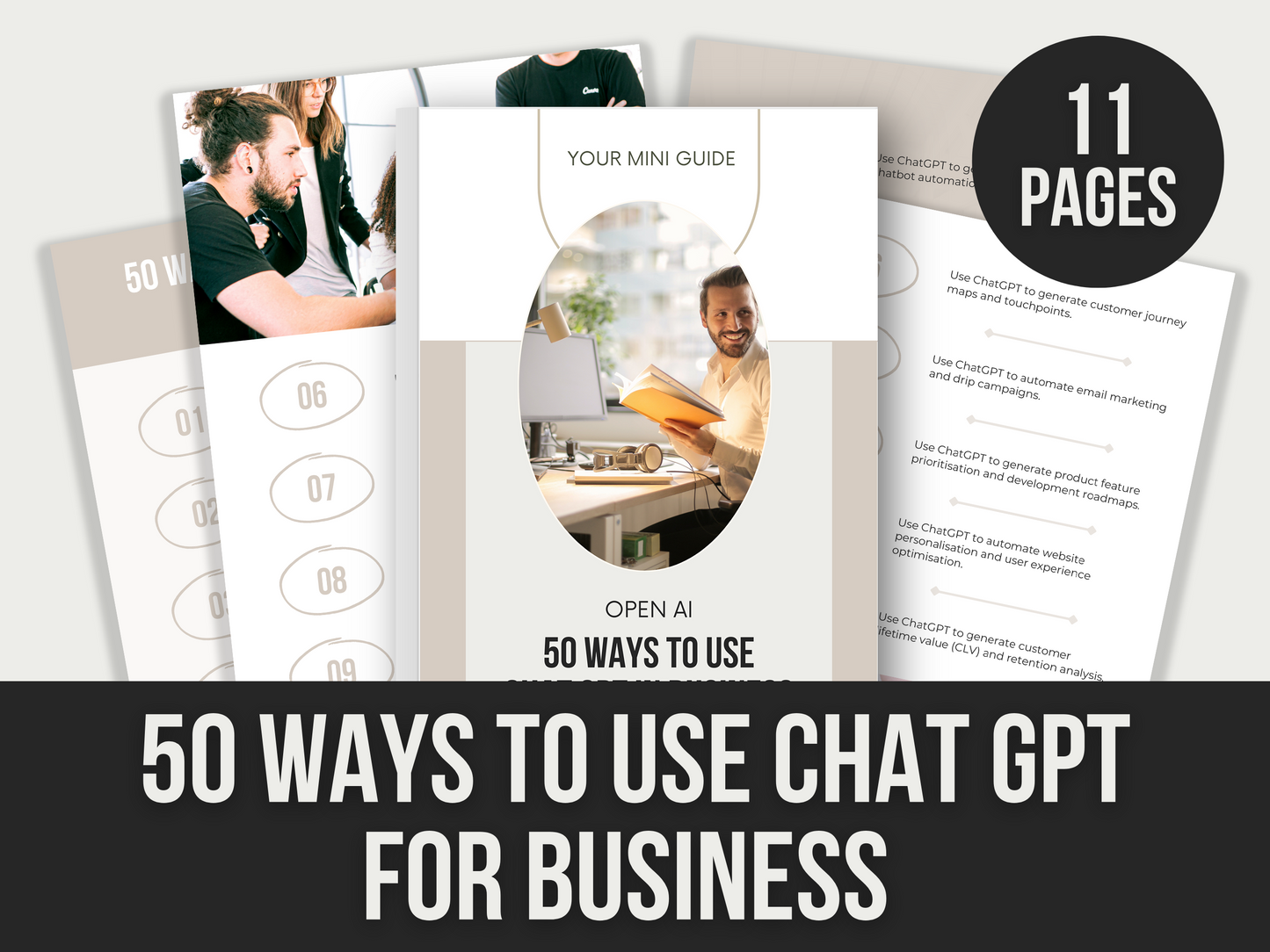 50 ways to use chatgpt for business