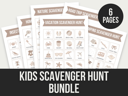 kids scavenger hunt bundle