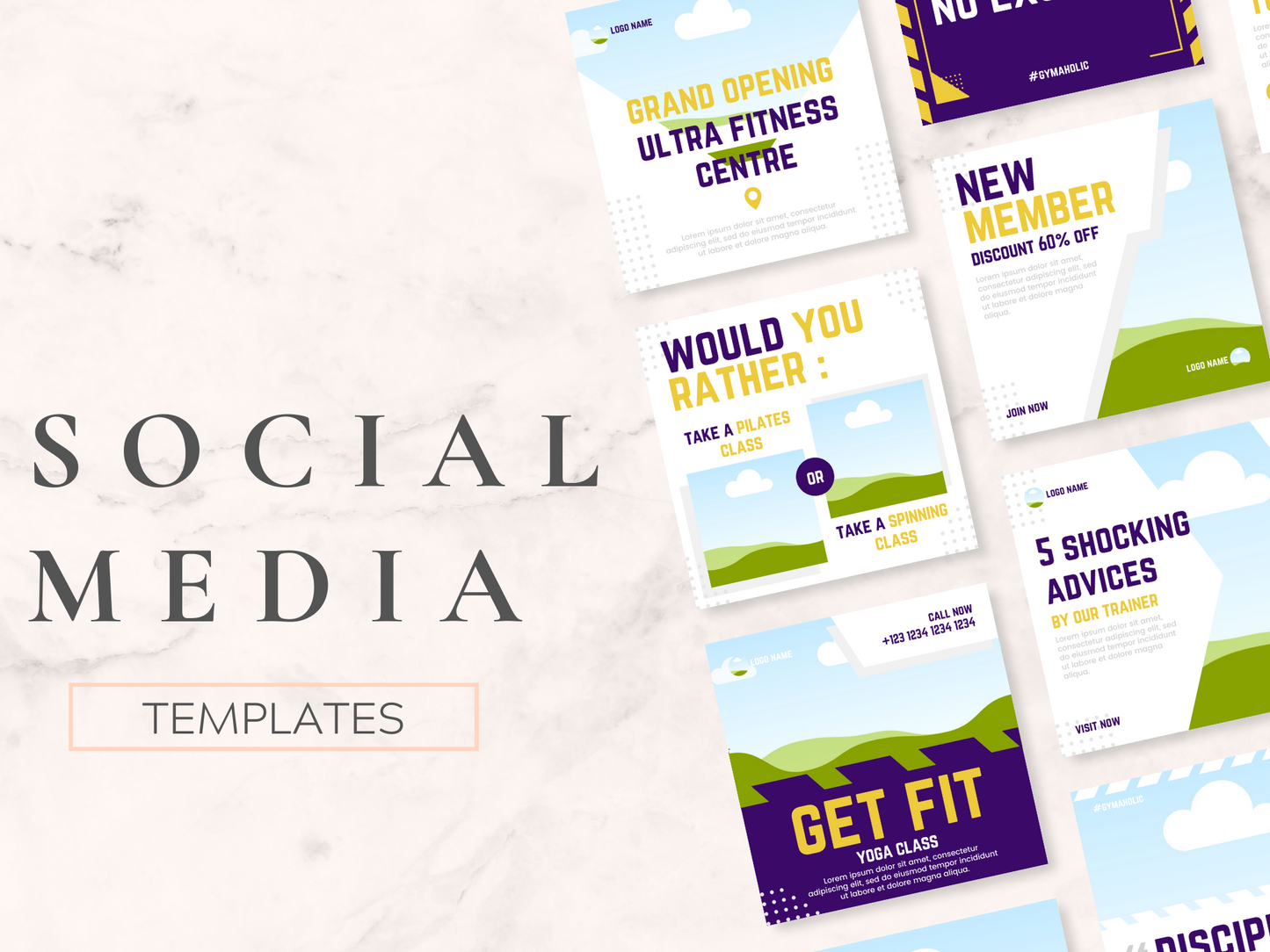 Fitness Canva Instagram Post Template