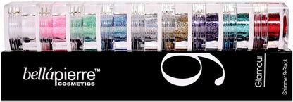 bellapierre Shimmer Eye Shadow Mineral Powder 9-Stack Glamour Glitter Eyeshadow