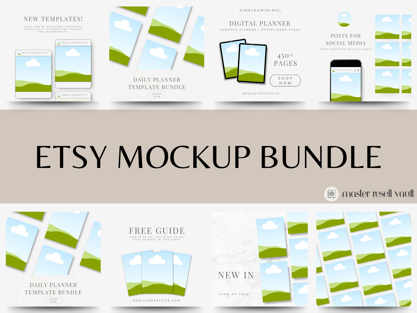 Modern Etsy Mockup Listings