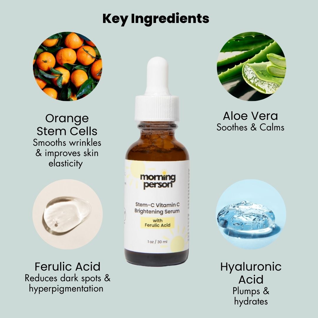 Morning Person Stem-C Vitamin C Brightening Serum with Ferulic Acid